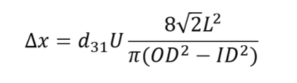 PI Ceramic  - Calculation of xy displacement for quasistatic modes