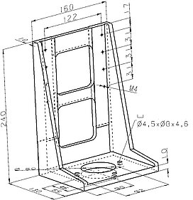 PI M-592.10 Z-Axis Mounting Bracket Drawing