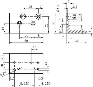 PI M-009.20 Mounting Bracket Drawing