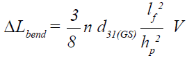 Bending Displacement [m] (serial circuiting)